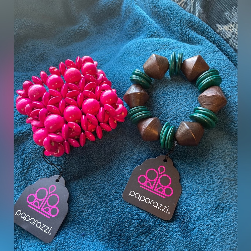 NEW bundle of 2 Paparazzi wooden bracelets